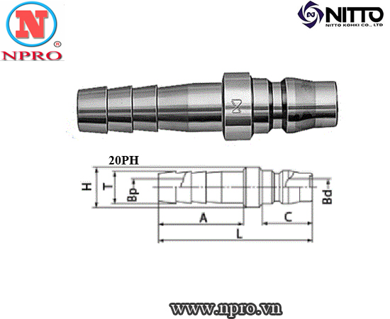 Đầu nối nhanh 20PH